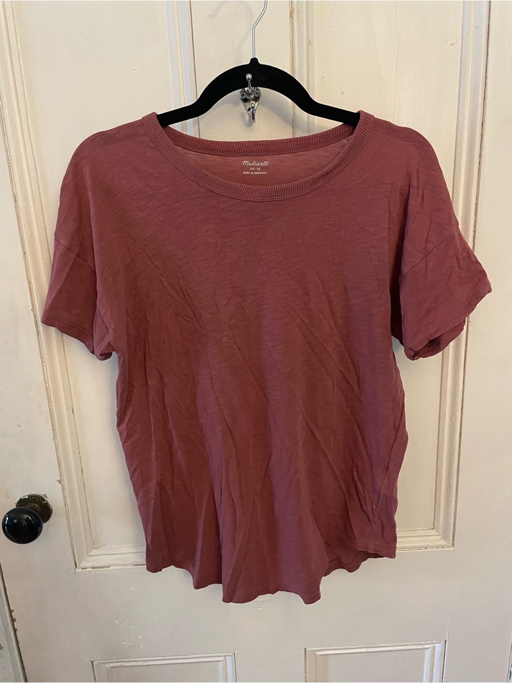 Madewell Whisper Cotton Rib-Crewneck Tee Medium 100% Cotton